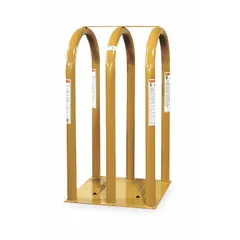 The KEN-TOOL 36003 is a 3-bar tire inflation cage designed for use with off-the-road (OTR) tires. It weighs 80 lb and has an overall height of 30 in. The cage provides a safety enclosure during tire inflation, helping to contain potential explosive failures.