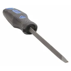 Triangular tapered file for sharpening saw blades. 6 in length, 3/8 in width, with 51_52 teeth per inch for fine cutting. Fits saw teeth precisely to maintain sharp edges.