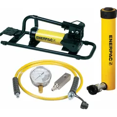 Standard ram and pump set with 10 ton nominal capacity and 10 1/8 in cylinder stroke. Includes P392FP pump and GA2 components. Used for industrial lifting, pressing, and heavy load positioning in maintenance, fabrication, and construction applications.