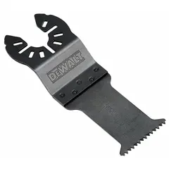 This open-back universal OIS mounted blade is designed for plunge cutting in wood and steel. With an overall length of 3 13/16 in, it is suitable for flush cuts, notches, and precise plunge cuts using oscillating multi-tools.