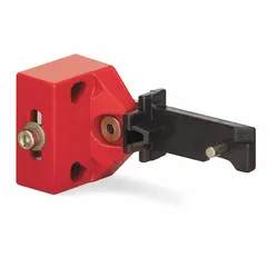 Pivoting actuator key for safety-interlock switches. Straight configuration. Used in industrial machinery guarding and access control systems to interlock guards or doors.