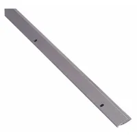 Flat-insert metal leaf weatherstripping with aluminum flange and silicone insert. Measures 7 ft length, 1 in width, 1 1/16 in height. Used to seal gaps around doors to block drafts, moisture, dust, and insects