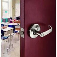 CORBIN RUSSWIN Door Lockset: Classroom Security Lever Locksets, Chrome, ADA Compliant, LFIC (MPN CLX3352 NZD 626 CT6D)