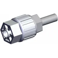 PFA compression tube fitting with 1/2 in OD x 1/2 in OD size, compression x compression configuration. Part of the LQ3 series. Complies with RoHS_6 and RoHS_10 standards. Used in high-purity fluid systems for connecting tubing in applications requiring contamination control