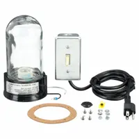 This light kit is designed to illuminate the interior of blasting cabinets, improving visibility during abrasive blasting operations. It is compatible with manufacturer model number 40403. Typical applications include industrial finishing, surface preparation, and maintenance shops