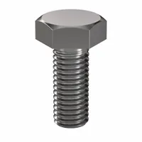 Class 8.8 steel hex head cap screw, plain finish, M10 metric thread, 25 mm length, fully threaded. Manufactured to DIN 933 dimensional standards and ISO 898 material quality standards. Supplied in a 50-pack. Suitable for general fastening applications requiring metric hex head cap screws