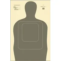 Paper silhouette target in gray, measuring 3 3/4 ft high by 24 in wide. Sold in packs of 100. Designed for scoring and qualification applications