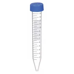 APPROVED VENDOR Centrifuge Tube, 15 mL, Polypropylene, Conical, Blue Closure, Graduated