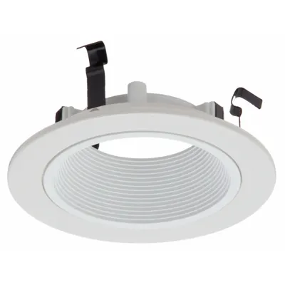 OEM Recessed Down Light Trim: 4 in Dia, Halogen/Incandescent/LED, For Flat Ceiling - Housing Trim Rings for Downlight Housings