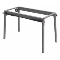 Portable stand for compatible table saws. 44-inch length supports long workpieces. Provides a stable platform for job-site cutting operations