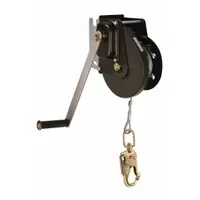 FALLTECH Materials Winch: 620 lb Winch Wt Cap, 120 ft Cable Lg, Steel, Swivel Snap Hook, Manual (MPN 7295M)