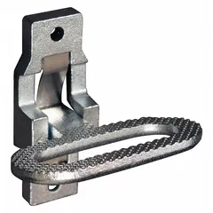 This foldable truck step is constructed from steel with a silver finish and features a non-slip tread for secure footing. It is designed for portable vehicle access, providing a stable step when entering or exiting trucks and other fleet vehicles.