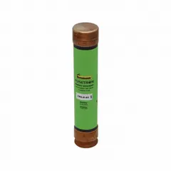Class RK5 time-delay cylindrical fuse rated 45 A, 600 V AC, and 250 V DC. Non-indicating design from the FRS-R series. Provides overcurrent protection with tolerance for high inrush currents, suitable for motor branch circuits and feeder circuits in industrial power systems.