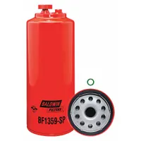 BALDWIN FILTERS Fuel Filter: Spin-On, 4 1/4 in Outside Dia, 1"-14 Thread Size, Cellulose, Volvo (MPN BF1359-SP)