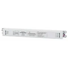 Class 2 LED driver with 75 W max power output, operating on 120 to 277V AC input and delivering 30 to 54V DC output. Provides a fixed output current of 1200 mA and features 0-10V dimming. Suitable for powering and dimming commercial and industrial LED lighting fixtures.