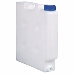 Slimline Carboy, 1.32 gal, Polypropylene, Rectangular, Tamper Evident Screw On Cap, Bottom Tubing Port