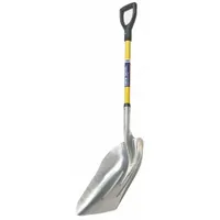 ABILITY ONE Scoop Shovel: Std Scoop, 2 Ribs, Aluminum, #12 Blade Size, 14 1/4 in Blade Wd, D-Grip (MPN 5120-01-611-8075)