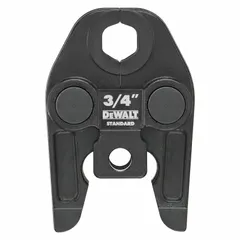 Jaws and rings assembly for standard press tools, designed for 3/4 in copper and stainless steel pipe. Suitable for professional-grade press tools in plumbing, HVAC, and mechanical contracting applications requiring leak-free connections.
