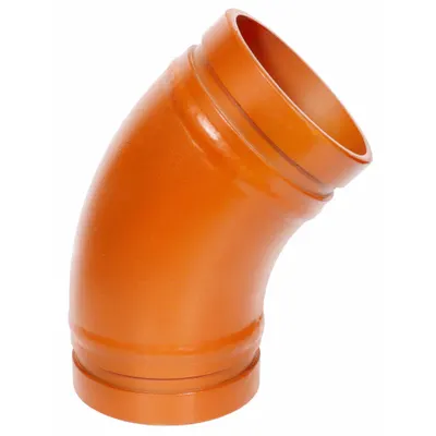GRUVLOK 45° Grooved Pipe Elbow, 8 in x 8 in, Ductile Iron, 300 psi @ 150° F - Grooved Pipe Fittings