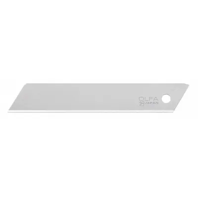 OLFA Utility Blade: 4 11/32 in Blade Lg, 3/4 in Blade Wd, 0.019 in Blade Thick - Straight-Edge Standard-Tip Replacement Utility Blades
