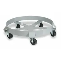 APPROVED VENDOR Drum Dolly: 1,250 lb Load Capacity, For 55 gal Container Capacity, Round, (5) Swivel