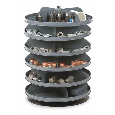 DURHAM MFG 1106-95 Revolving Storage Bin with Flat-Bottom Shelves - Revolving Storage Bins with Flat-Bottom Shelves