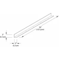Retaining Lip: 4 1/2 ft Overall Lg, 4 1/2 ft Overall Wd, 2 in Overall Ht, Steel, Pearl White (MPN GRPSLA54)