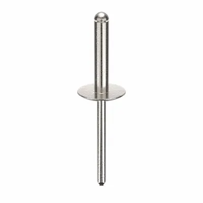 POP AVDEL Large Flange Blind Rivet, 0.183 in dia, 2.25 in L, Plain, 250 PK - Large Flange Blind Rivets