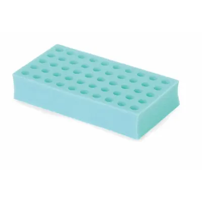 OHAUS Foam Test Tube Rack, Green, 50-Tube Capacity - Lab Storage Racks