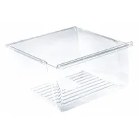 OEM replacement crisper pan for refrigerators and freezers. Designed to store produce and help maintain humidity levels for freshness. Compatible with select Whirlpool models