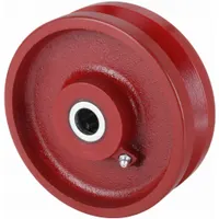 APPROVED VENDOR Track Wheel: 6 in Wheel Dia., 2 in Wheel Wd, 1,000 lb Load Capacity, Iron, Roller
