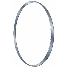 Stainless steel blade for standard-depth saws (32-7/8" to 35-3/8"). 14/18 variable tooth configuration, 1/2 in blade width, 0.02 in thickness. Suitable for thin metal cutting in maintenance and fabrication tasks.