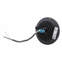 LED spotlight with bracket mount and hardshell electrical connection. Black housing. ECE compliant. Designed for use on tractor trailers as a standard spotlight