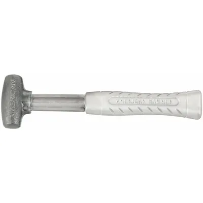 AMERICAN Zinc Mallet: Aluminum Handle, Ribbed Grip, 1 lb Head Wt, 1 in Dia - Zinc Mallets
