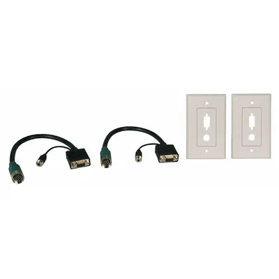 TRIPP LITE VGA Female to HDMI Female Trunk Cable Adapter, Black/Green - Analog & Digital Video Splitters & Adapters