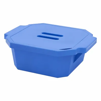 MAGIC Ice Bucket with Lid: 2.5 L Capacity, Round, Polyurethane Foam, Blue - Ice Buckets & Pans