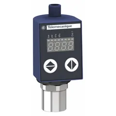 PNP electronic pressure sensor for monitoring fluid and air pressure in industrial systems. Pressure range 11.6 psi to 145 psi. Features 1/4-18" NPT pressure connection and 4 Pin M12 electrical connection.