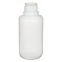 This HDPE narrow mouth round lab bottle has a 4 fl oz (125 mL) capacity and a colorless body for visual inspection of contents. The 28-410 mm screw closure is included but packaged separately. It is not pre-cleaned. Suitable for collecting, storing, and transporting liquid samples in laboratory and industrial settings