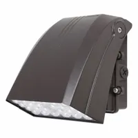 30 W outdoor LED wall pack with selectable 1,400 lm, 2,800 lm, or 4,200 lm output and 3000K/4000K/5000K color temperature. Bronze housing, Type II distribution, 120 to 347V AC input. Suitable for building perimeters, entryways, and parking areas
