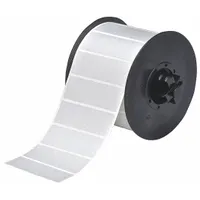 Pre-Cut Label Stock Roll: Tamper Indicating Footprint 'Checker Board' Pattern, 1 in x 3 in, 1 in (MPN B30-18-438)