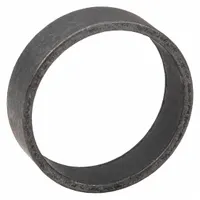 Crimp-on polymer barbed tube fitting with copper crimp ring for PEX connections. Features a clamp x barbed connection type, 41/64 in inside diameter, and fits 1/2 in pipe. Used to secure PEX tubing to barbed fittings in plumbing systems, creating a watertight seal