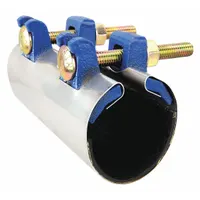 This partial-gasket repair clamp is designed to seal leaks in 2 in pipe without cutting or replacing the pipe. It features a 304 stainless steel body, steel bolts, and a nitrile rubber gasket. The clamp has a 6 in overall length, a maximum operating pressure of 150 psi, and a maximum vacuum pressure of 10 psi. Suitable for emergency or permanent repairs on steel, copper, or plastic pipe