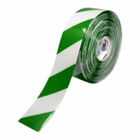 Floor Marking Shape: Diagonals, Green/White, No Legend, 3 in x 100 ft, 50 mil Tape Thick (MPN 3RWCHVG)