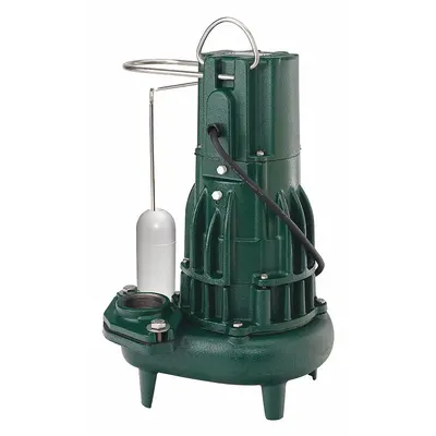 ZOELLER Sewage Ejector Pump: Cast Iron, Single Phase, 1 hp, 230V AC - General Purpose Sewage Ejector Pumps