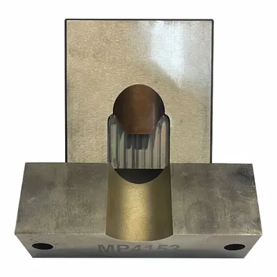 METALPRO Pipe Notcher Die: MP4150, 40 ton_45 ton_50 ton Compatible Ironworker Size - Notching Dies
