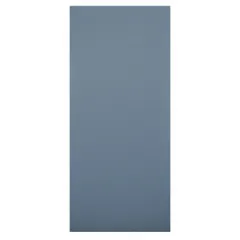 This 55-inch tall, 22-inch wide, 1-inch thick partition panel features a Charcoal color with a Pebble finish and a High Density Polyethylene inner core. It is used to construct privacy panels in commercial restroom partitions.
