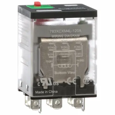 SCHNEIDER General Purpose Relay: Socket Mounted, 15 A Current Rating, 120V AC, 3PDT - Socket-Mounted Relays