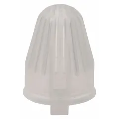 This plastic tailpiece filter from ZURN is designed for use with compatible flush valves in the ZTR series. It includes a tailpiece and captures debris to help maintain reliable operation. Suitable for commercial and institutional restroom applications.