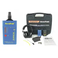 This ultrasonic leak detector kit includes a VPE Leak Detector with a maximum frequency response of 42 kHz. It is used to locate compressed air, gas, and vacuum leaks in industrial piping, valves, and fittings by detecting high-frequency sound waves emitted by escaping fluids