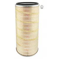 Round-oval engine air filter with axial seal. Inside diameter 21/32 in. Compatible with Komatsu vehicles. Direct replacement for OEM part PA2466